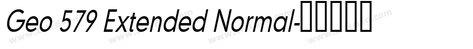 Geo 579 Extended Normal字体转换